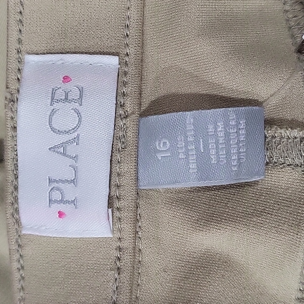 Childrens Place Girls Uniform Ponte Knit Pull On Jeggings Pants Tan Girls 16 - Picture 4 of 5